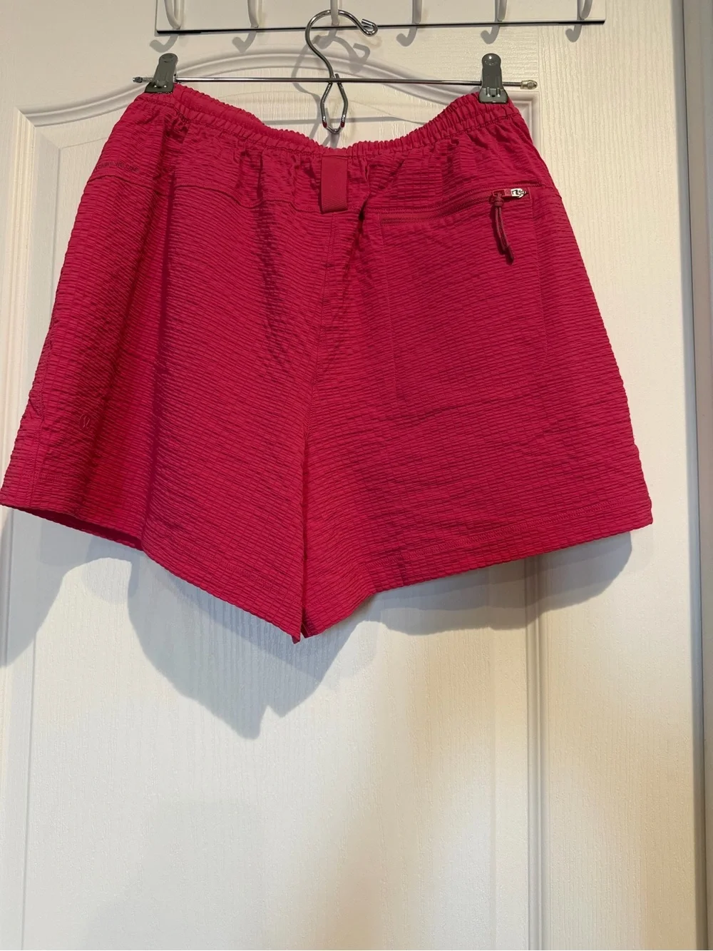 NWOT lululemon athletica Textured High-Rise Hot Pink Athletic Shorts